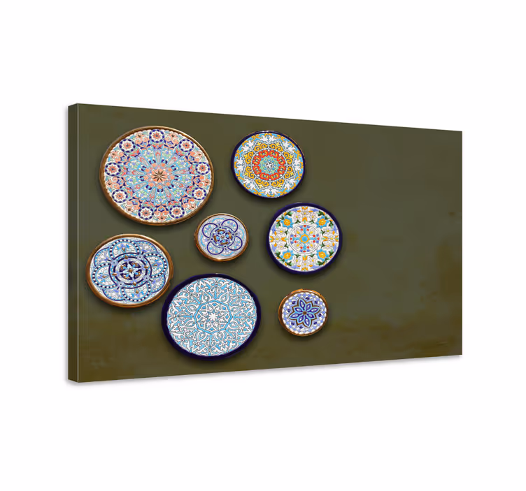Plaatmontage Ornament canvas schilderij - TenStickers