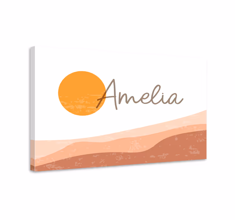 Canvas schilderij tekst elegante gepersonaliseerde naam - TenStickers