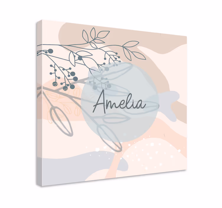 Gepersonaliseerd canvas schilderij amelia's print - TenStickers