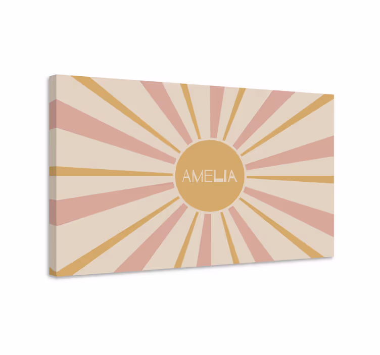 Alphabet canvas schilderij amelia zonneschijn design - TenStickers