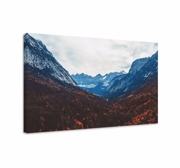 Canvas landschap bergvallei uitzicht - TenStickers