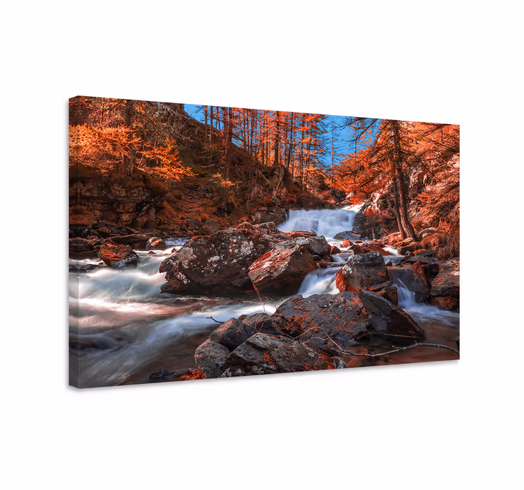 Canvas landschap bergbeek scene - TenStickers