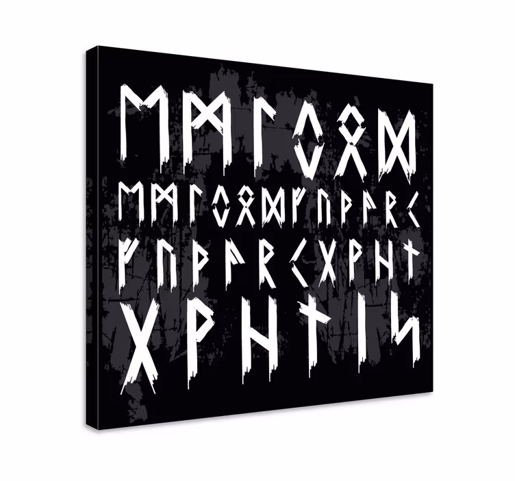 vintage Viking alfabet canvas - TenStickers