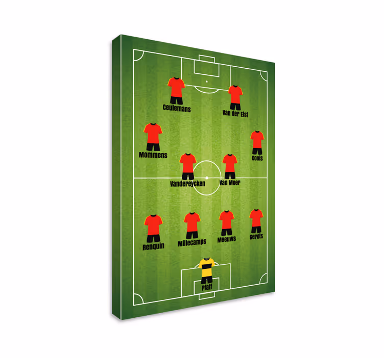 Canvas schilderij EK voetbal 1980 België - TenStickers