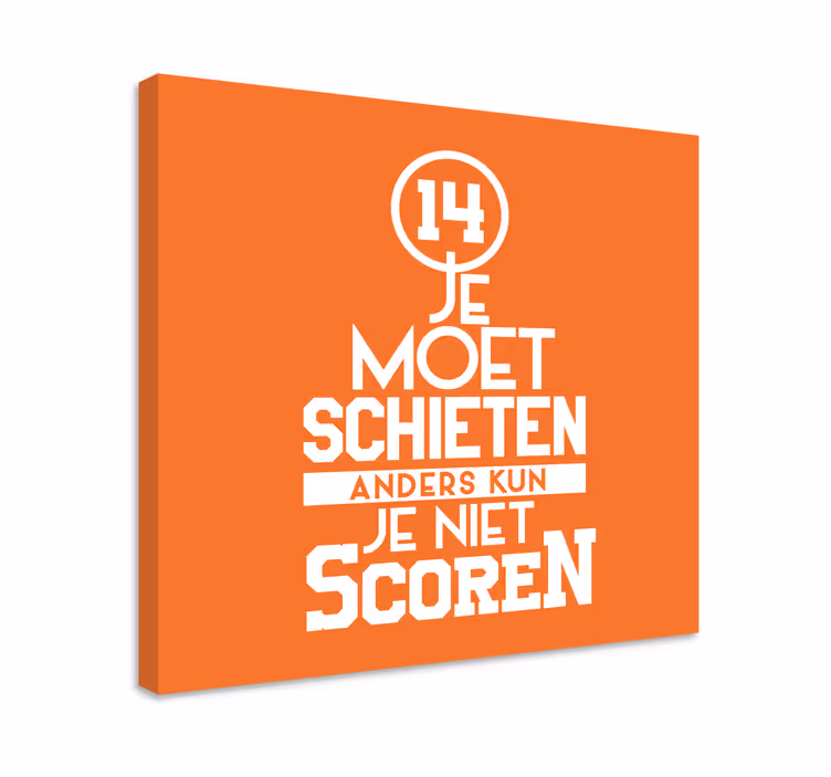 Canvas schilderij uitspraken Johan Cruijff - TenStickers