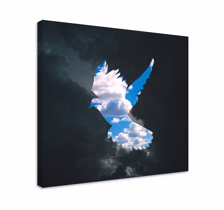 Canvas schilderij kunst duif - TenStickers