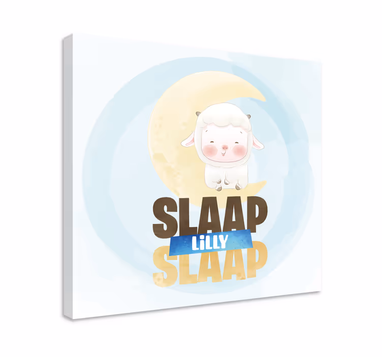 Canvas schilderij baby slaap kindje slaap - TenStickers