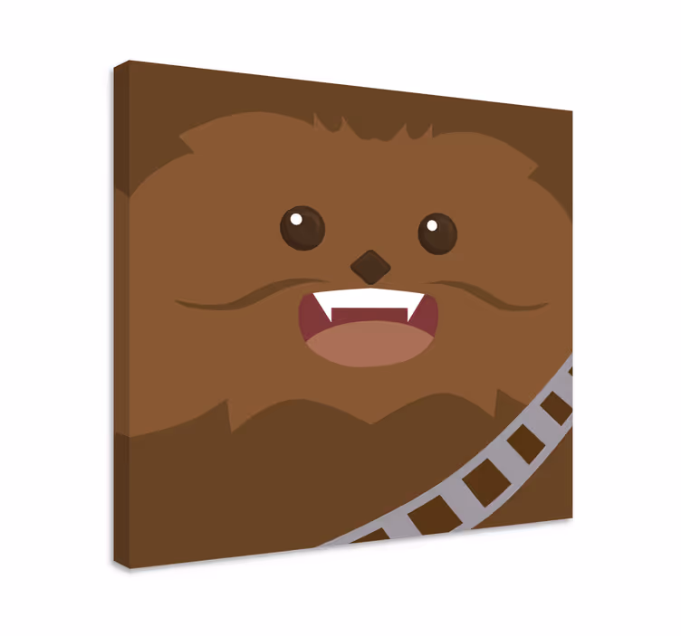 Bruin monster karakter canvas schilderij - TenStickers