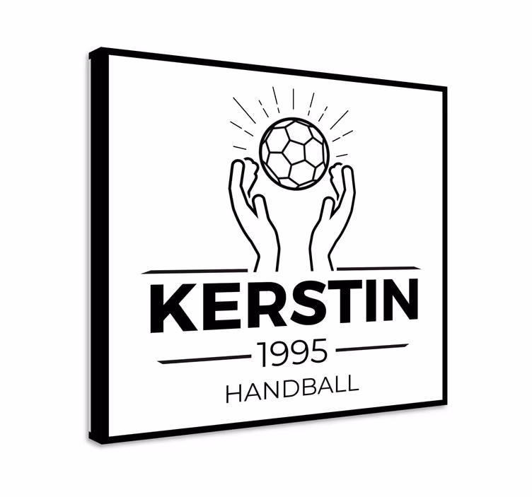 Gepersonaliseerd handbalontwerp Canvas schilderij jongeren - TenStickers