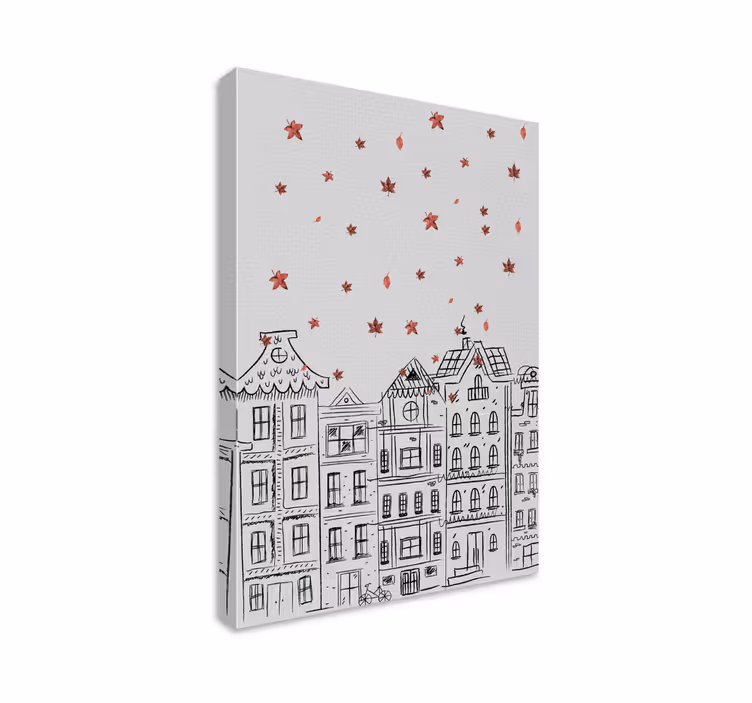 Charmante sterrenhemel Canvas schilderij landen en steden - TenStickers