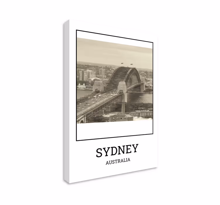Sydney blanco en neger Canvas schilderij landen en steden - TenStickers