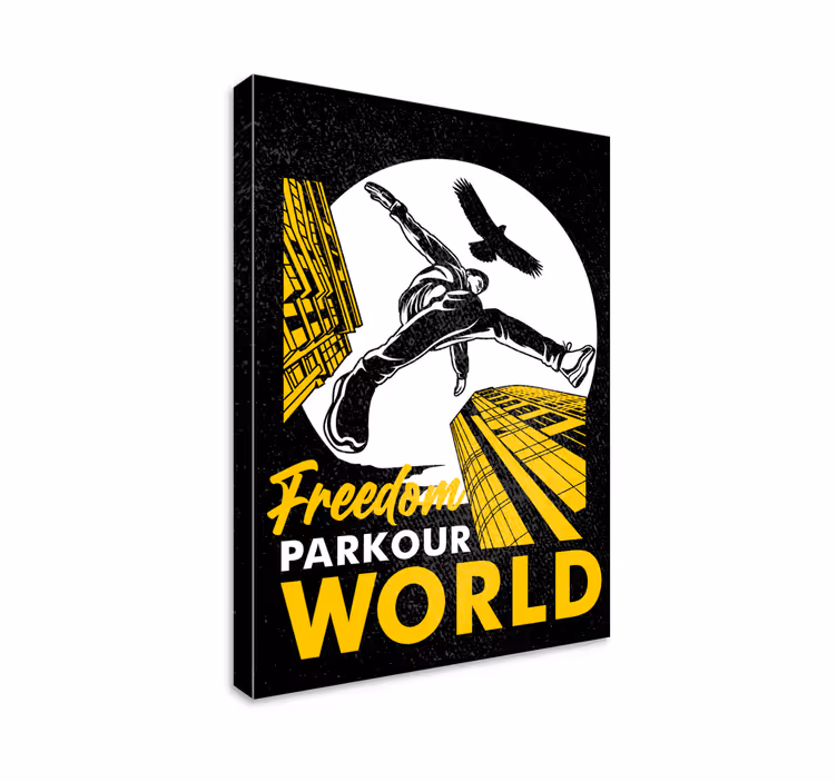 Parkour canvas schilderij wereld - TenStickers
