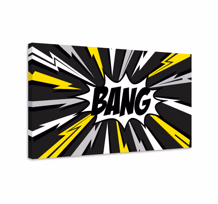 Bang klap canvas schilderij cartoon - TenStickers