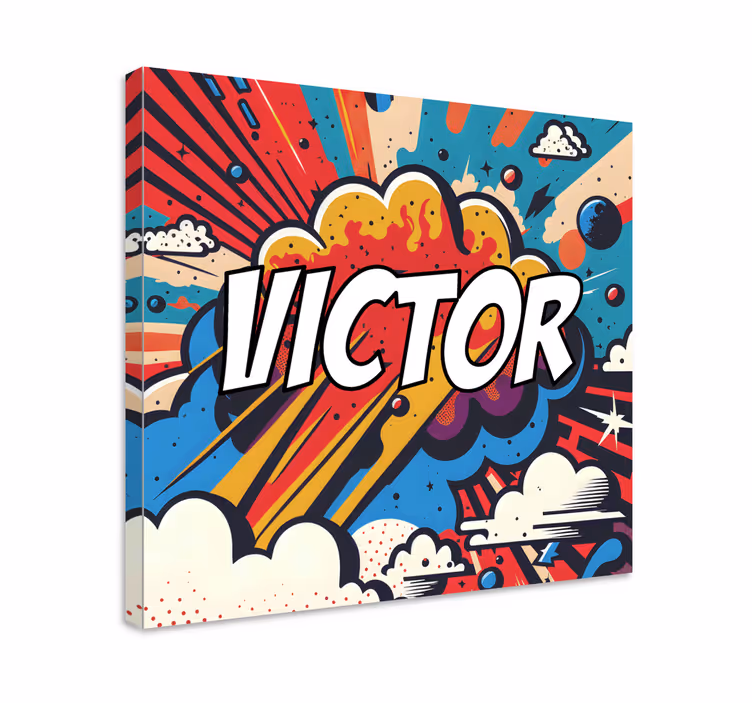 Aanpasbare naam pop art explosie schilderij - TenStickers