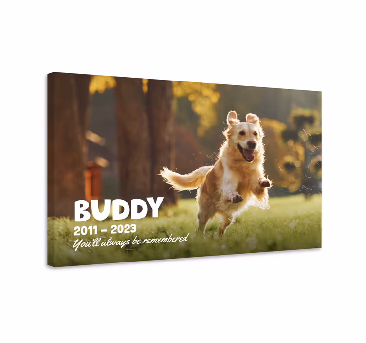 Herdenking canvas schilderij voor hond - TenStickers