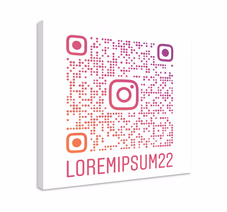 Aanpasbare instagram QR code canvas schilderij - TenStickers