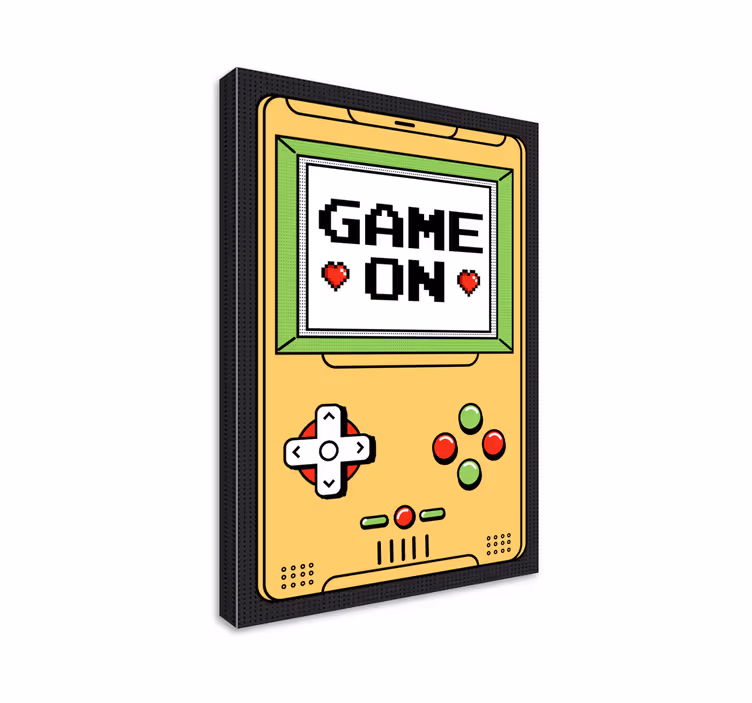 Vintage spelconsole decoratief canvas - TenStickers