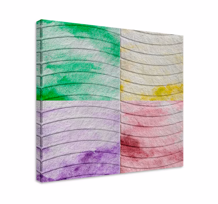 Barcelona Ramblas tegels canvas schilderij - TenStickers