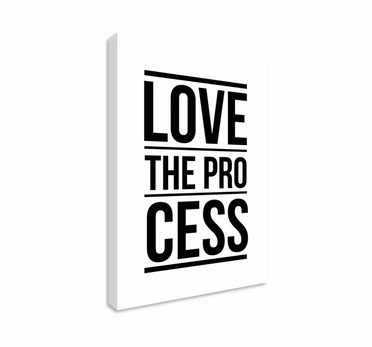Motiverende canvas "love the process" - TenStickers