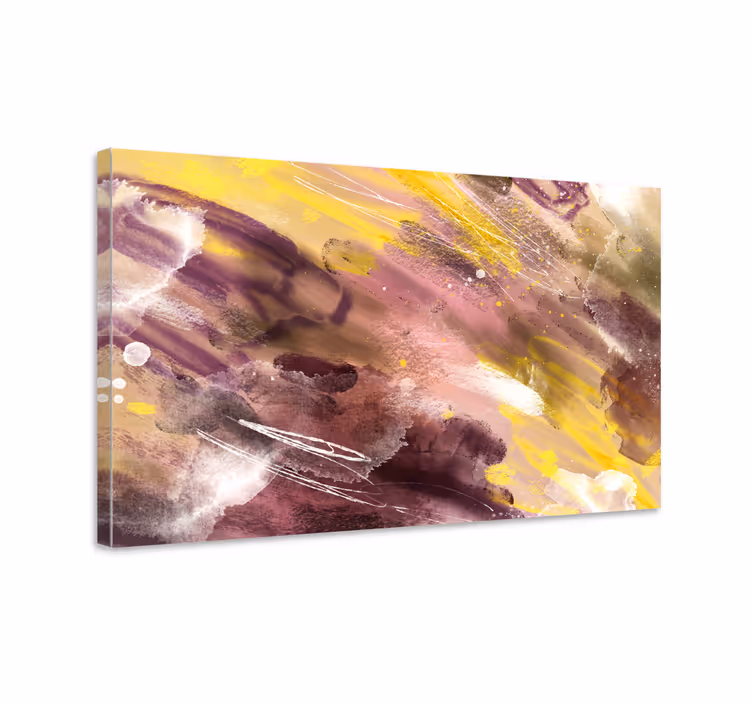 Abstracte kwaststreken canvas schilderij kunst - TenStickers