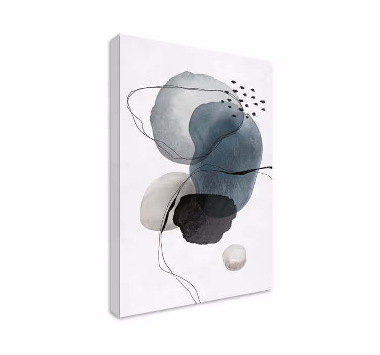 Abstracte vormen canvas schilderij kunst - TenStickers
