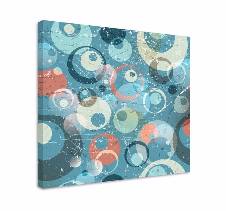 Abstracte cirkels Canvas schilderij kunst - TenStickers