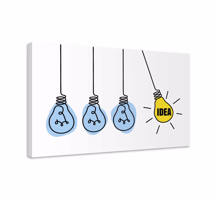 Lichtbolletjes met ideeën Canvas schilderij  - TenStickers