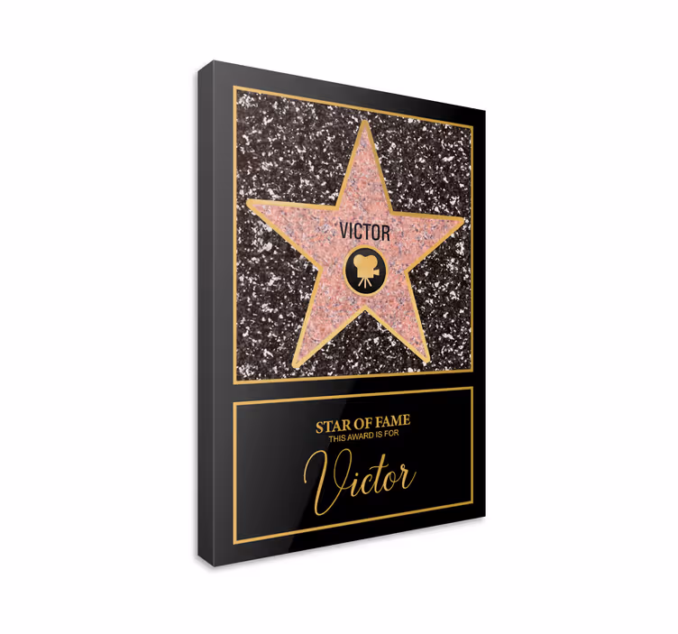 Aanpasbare ster of fame canvas schilderij - TenStickers