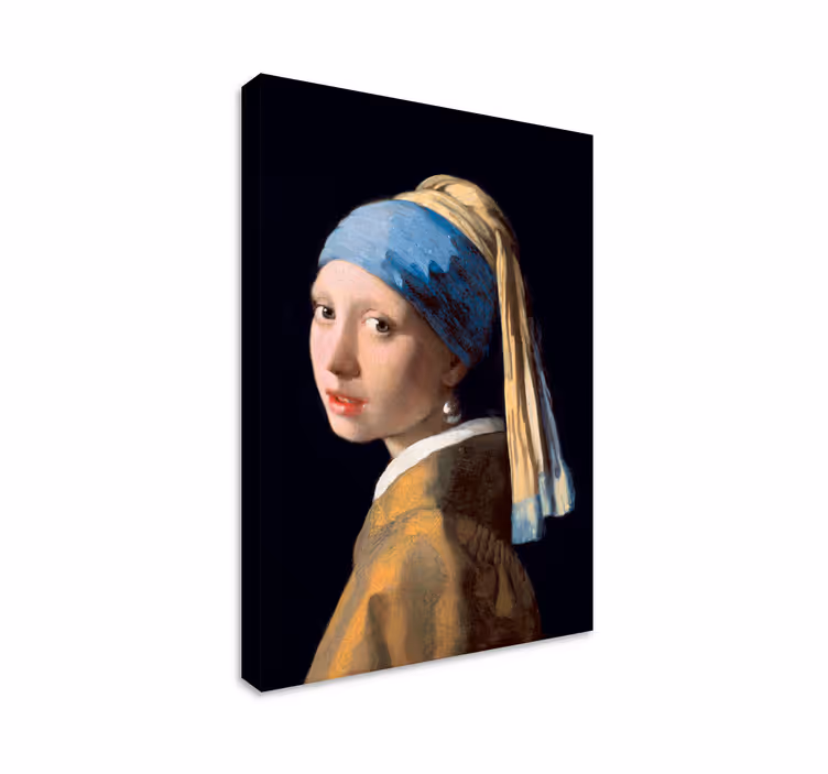 Het meisje met de parel canvas schilderij - TenStickers
