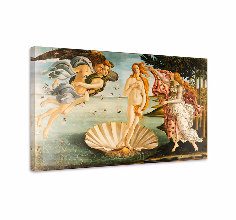 De Geboorte van Venus canvas schilderij - TenStickers