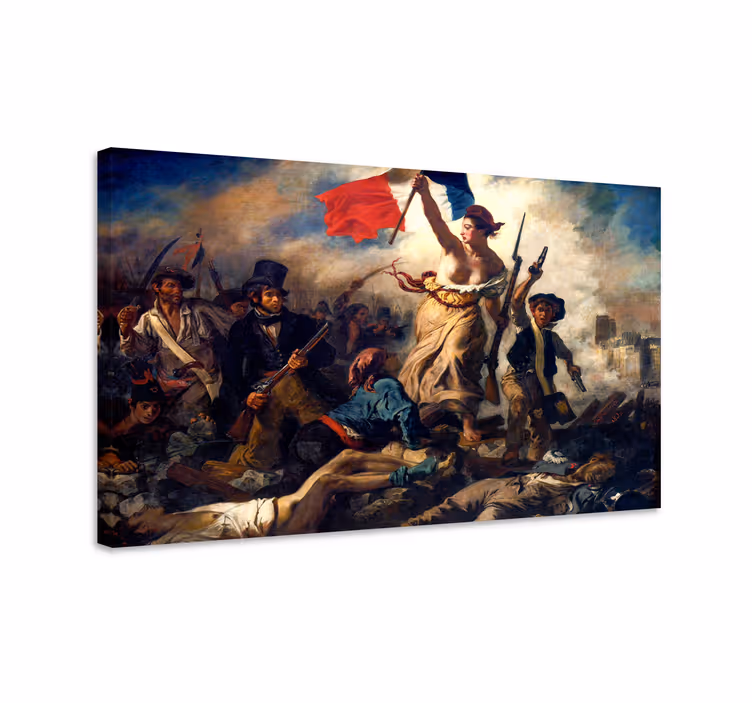 Vrijheid leidt het volk Canvas schilderij kunst - TenStickers