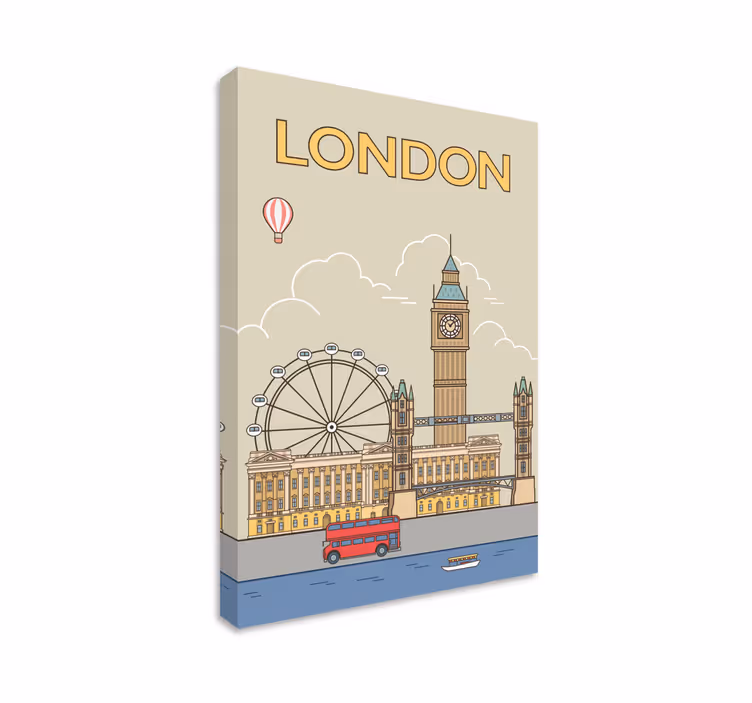 Canvas schilderij Londen bezienswaardigheden - TenStickers