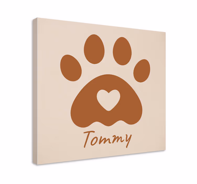 Poot met aanpasbare naam canvas schilderij - TenStickers