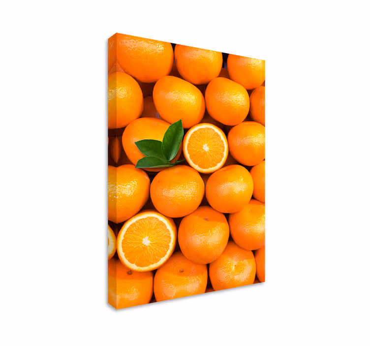 Sinaasappelen Canvas stilleven en fruit - TenStickers