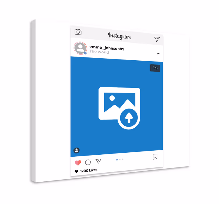 Instagram-scherm Gepersonaliseerde canvas schilderij - TenStickers