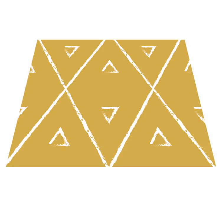 Geometrisch ruitpatroon vinyl tapijt geel - TenStickers