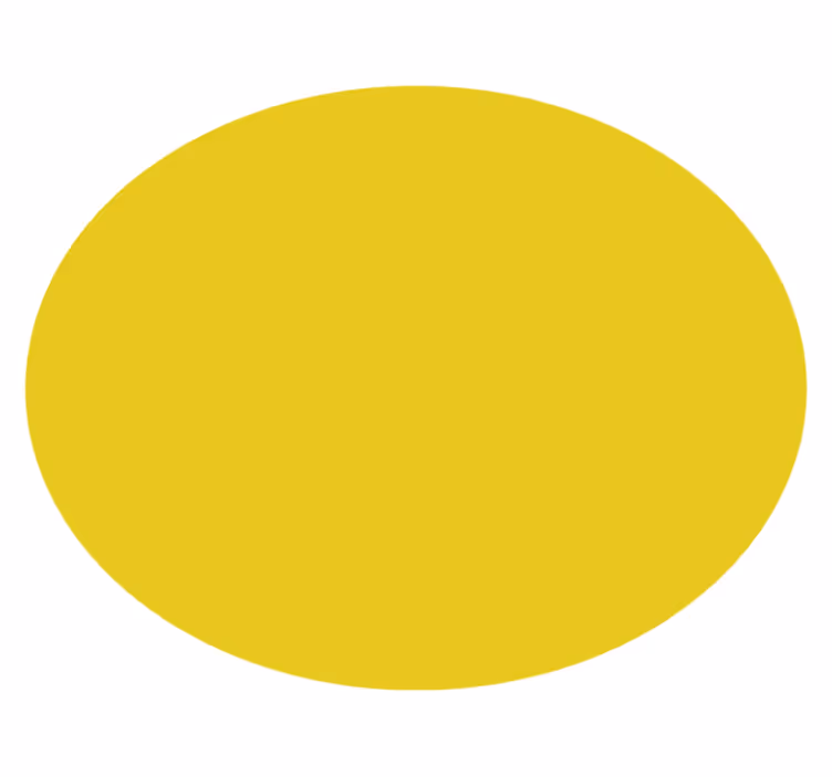 Rond ontwerp vinyl tapijt geel - TenStickers
