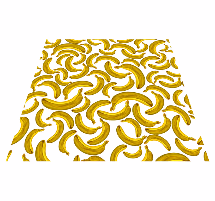 Bananen ontwerp vinyl tapijt geel - TenStickers
