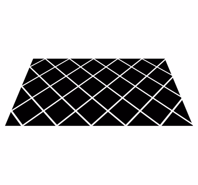 Moderne geometrische lijnen vinyl tapijt zwart - TenStickers