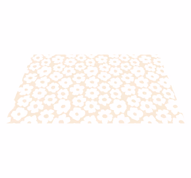 Witte klaproos vinyl tapijt bloemen en planten - TenStickers
