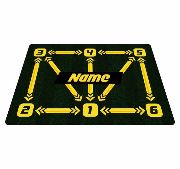 voetbaltraining tapijt met naam vinyl tapijt spel - TenStickers