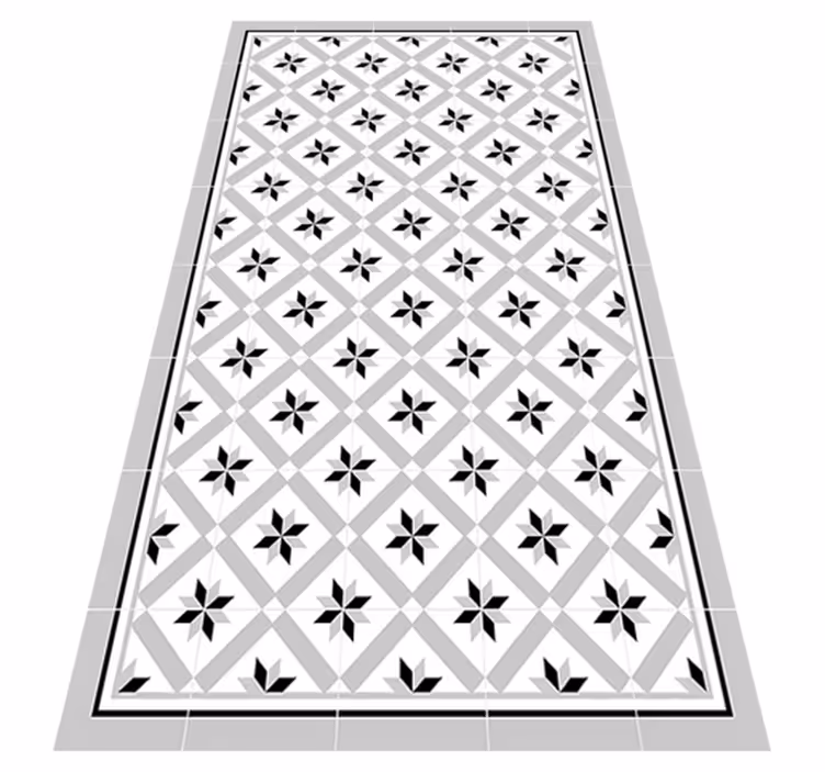 Hydraulisch grijs vinyl tapijt keuken - TenStickers