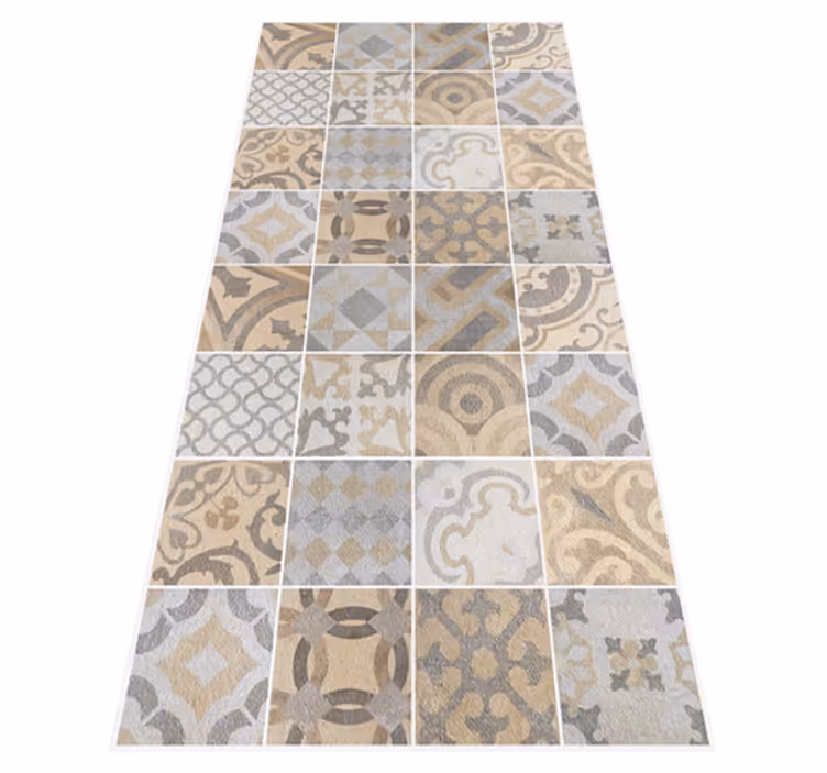 Cement arancioni vinyl tapijt keuken - TenStickers