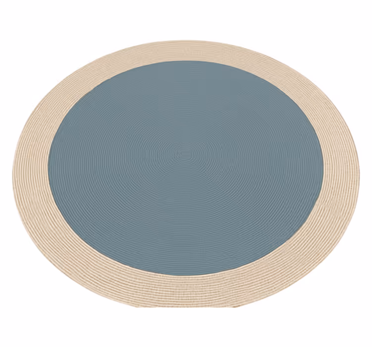 Tweekleurig rond ontwerp vinyl tapijt buitenshuis - TenStickers
