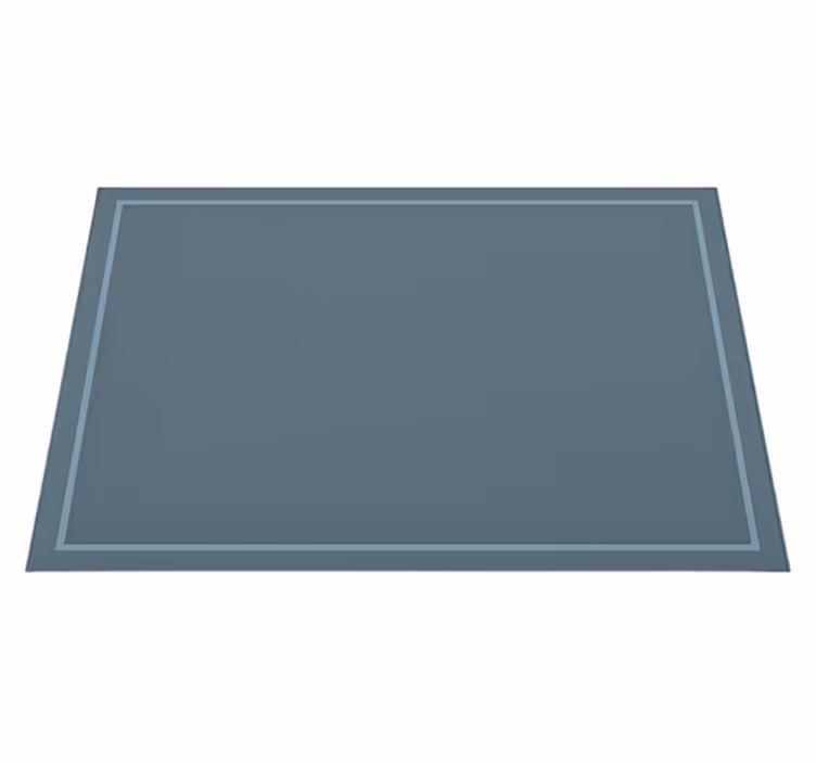 Effen randontwerp vinyl tapijt blauw - TenStickers
