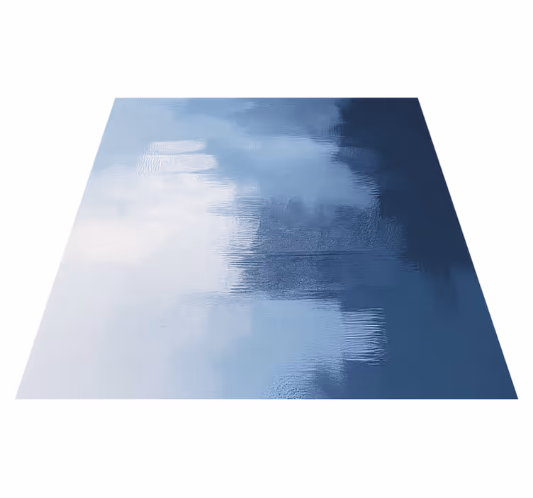 Abstracte expressionistische kunst vinyl tapijt blauw - TenStickers