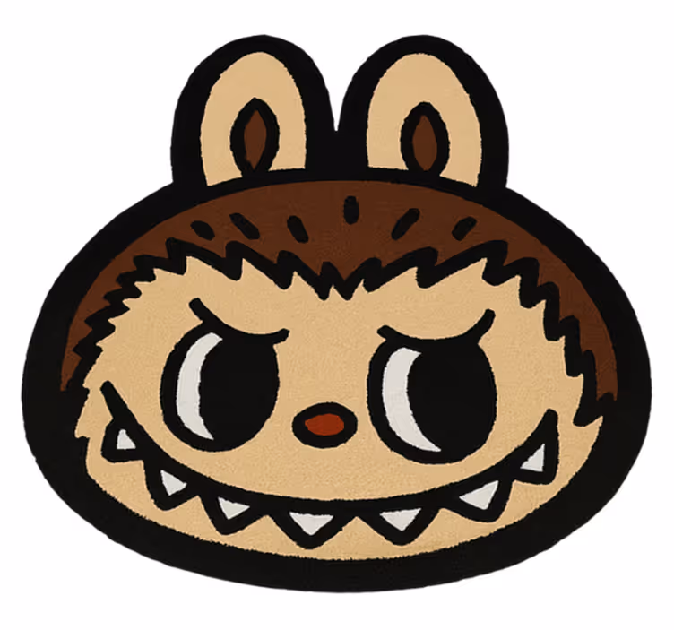 Klassieke bruine labubu vinyl tapijt meer kinderen - TenStickers