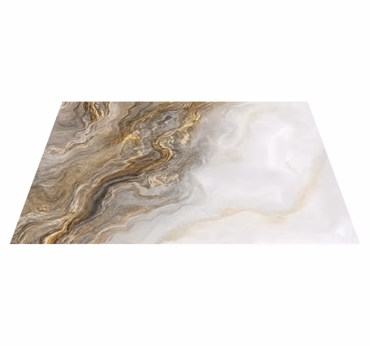 Taupe onyx-effect marmeren vinyl tapijt - TenStickers