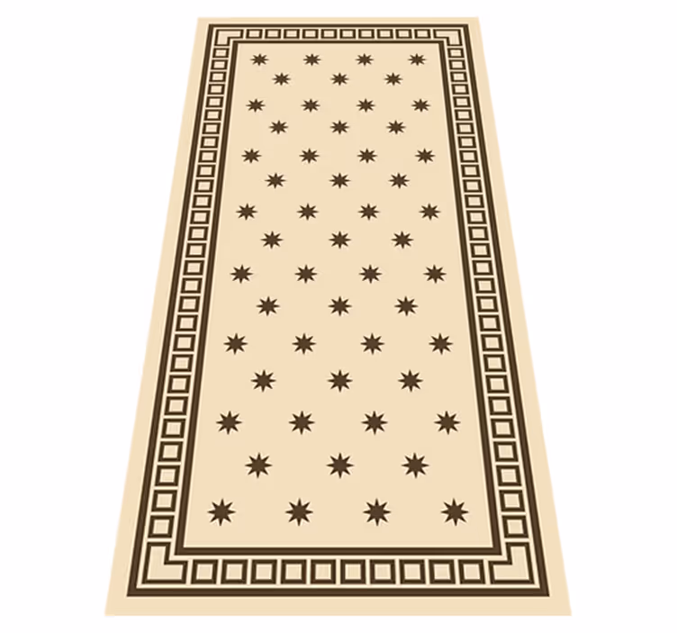 Vintage beige motief vinyl tapijt keuken - TenStickers