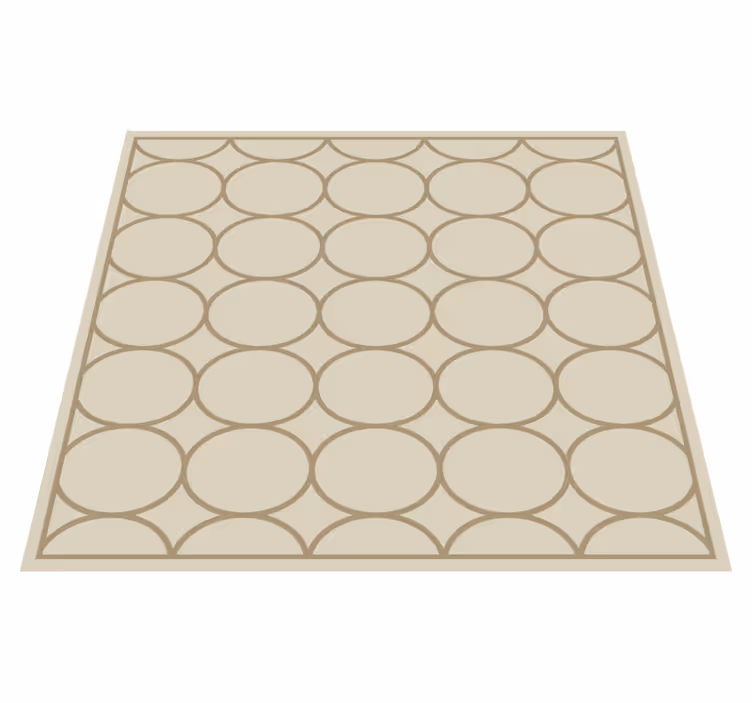 Zandbeige patroon vinyl tapijt keuken - TenStickers